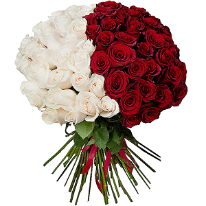 Red rose 50 cm - 80, White rose 50 cm - 81, Wrapping Paper