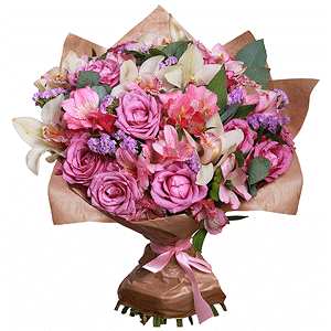 Violet roses with delivery Vologda
