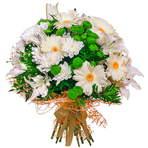 White Bouquet with delivery Vologda