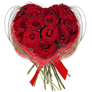 Red rose 50 cm - 31, Beargrass (1 pc.), Ribbon, Bouquet frame structure