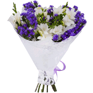Arrangement of white freesias with delivery Vologda