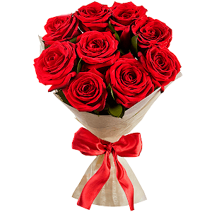 9 Red roses with delivery Vologda