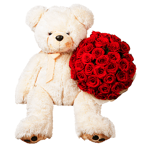 Happy Teddy Bear with delivery Vologda