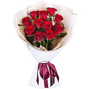 Bouquet of 11 red roses with delivery Vologda