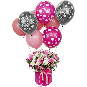 Flower fairy with balloons with delivery Vologda