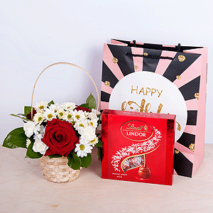 Gift set "Flower basket and sweets" with delivery Vologda