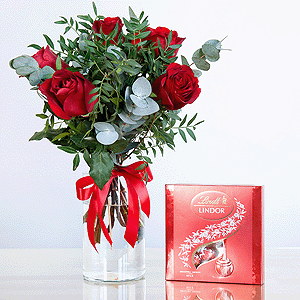 Gift set "Roses and chocolate sweets" with delivery Vologda