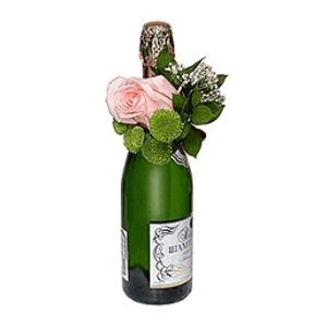 Non-alcoholic champagne with boutonniere with delivery Vologda