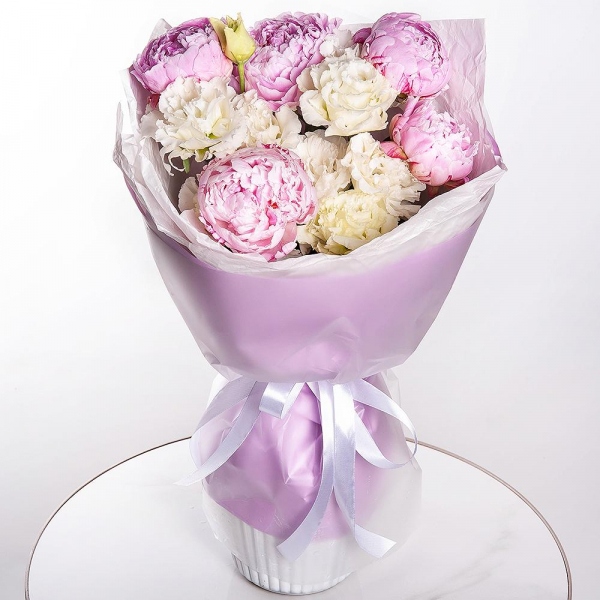 Peony pink - 5, lisianthus - 3, Wrapping Paper