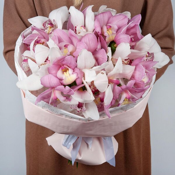 Cymbidium Orchid bud - 25, Flask for orchids, Wrapping Paper